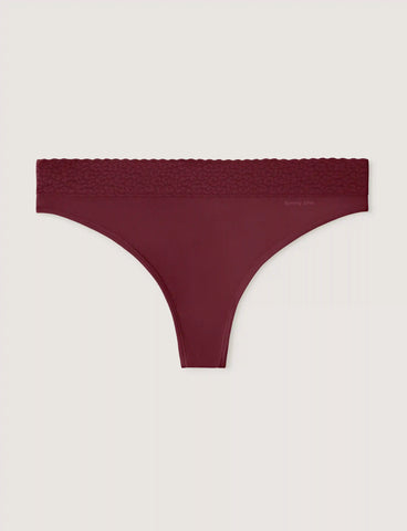 Women's Second Skin Thong, Lace Waist