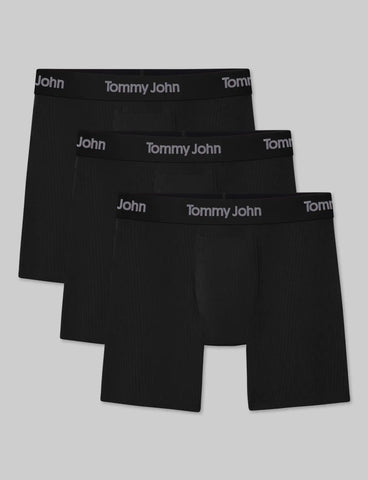 Second Skin Luxe Rib Mid-Length Boxer Brief 6" (3-Pack)